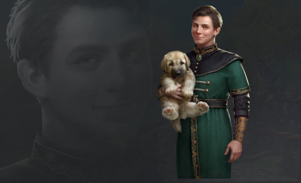 2D art - Boy with puppy