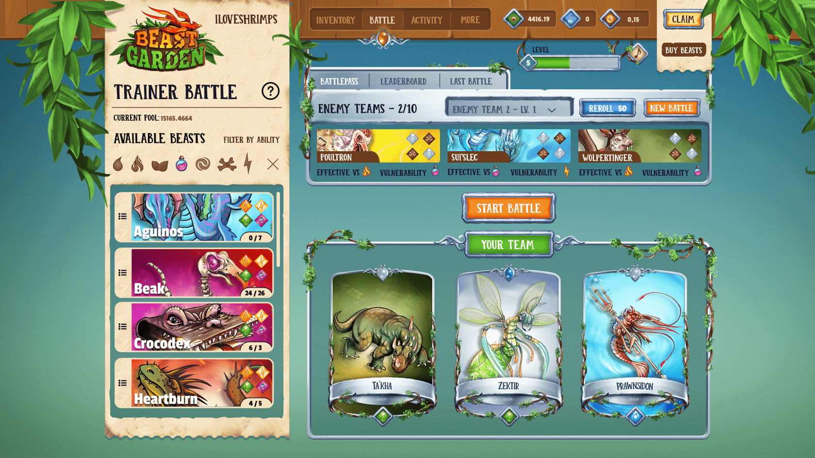 UI/UX &ndash; Beast Garden